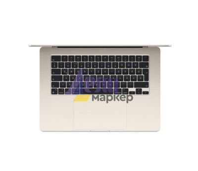 Лаптоп Apple 15-inch MacBook Air: Apple M3 chip with 8-core CPU and 10-core GPU, 24GB, 512GB SSD - Starlight