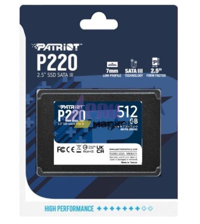 Твърд диск Patriot P220 512GB SATA3 2.5