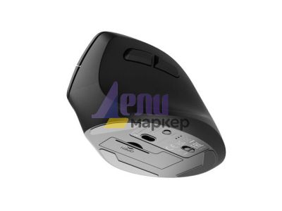 Мишка Natec Vertical Mouse Crake 2  BLUETOOTH 5.2 + 2.4GHZ BLACK 2400dpi, Right handed, black