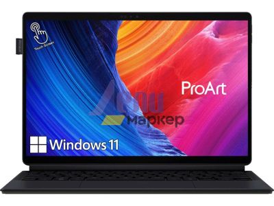 Лаптоп Asus ProArt PZ13 HT5306QA-LX002W,Qualcomm Snapdragon X Plus X1P 42 100 NPU up to 45TOPS),13.3 " WQXGA+(WQ+) 2880X1800 16:10 ,DDR5 16 GB (8*2), 1TB PCIEG4,Qualcomm Adrenoi GPU WiFi 6e, Windows 11 ,Nano Black