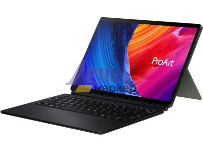 Лаптоп Asus ProArt PZ13 HT5306QA-LX002W,Qualcomm Snapdragon X Plus X1P 42 100 NPU up to 45TOPS),13.3 " WQXGA+(WQ+) 2880X1800 16:10 ,DDR5 16 GB (8*2), 1TB PCIEG4,Qualcomm Adrenoi GPU WiFi 6e, Windows 11 ,Nano Black