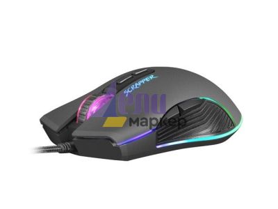 Мишка Fury Gaming Mouse Scrapper 6400DPI Optical With Software RGB Backlight