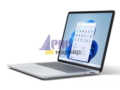 Лаптоп Microsoft Surface Laptop Studio, Quad-core 11th Gen Intel Core H35 i5-11300H, 14.4" (2400 x 1600) PixelSense Flow Display, Intel Iris X Graphics, 16GB RAM, 256GB SSD, Windows 11 Home, Platinum + Kaspersky Safe Kids 1-User 1 year Base License Pack