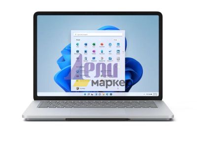 Лаптоп Microsoft Surface Laptop Studio, Quad-core 11th Gen Intel Core H35 i5-11300H, 14.4" (2400 x 1600) PixelSense Flow Display, Intel Iris X Graphics, 16GB RAM, 256GB SSD, Windows 11 Home, Platinum + Kaspersky Safe Kids 1-User 1 year Base License Pack