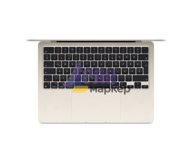 Лаптоп Apple 13-inch MacBook Air: Apple M3 chip with 8-core CPU and 10-core GPU, 24GB, 512GB SSD - Starlight