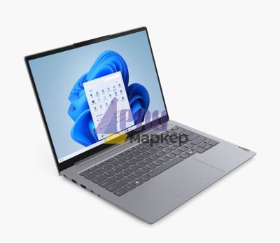 Лаптоп Lenovo ThinkBook 14 G7 Intel Core Ultra 7 155H (up to 4.8GHz, 24MB), 16GB DDR5-5600, 512GB SSD, 14" WUXGA (1920x1200) IPS AG, Intel Arc Graphics, FHD 1080p&IR Cam, Backlit KB, 3 cell, WLAN, BT, FPR, DOS, 3Y CCI