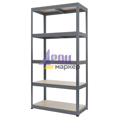 Метален стелаж STAR 180x90x45 см, до 350 кг на рафт - сив