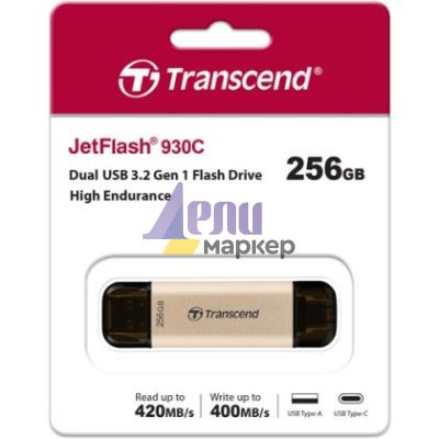 Памет Transcend 256GB, USB3.2, Pen Drive, TLC, High Speed, Type-C