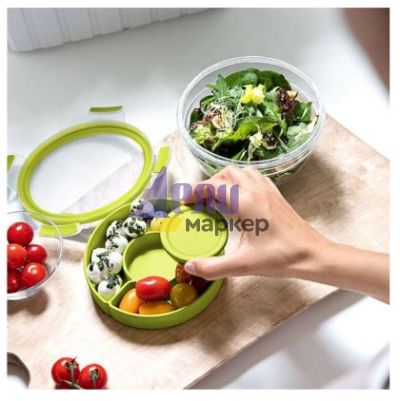 Кутия за съхранение Tefal K3100112, CLIP&GO salad bowl rd 1.0L TEF