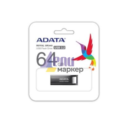 Памет ADATA UR340 64GB USB 3.2 Black