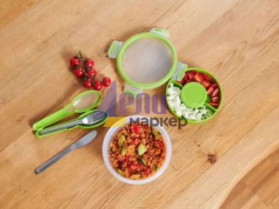 Комплект прибори за път Tefal N1071810, MSEAL&GO CUTLERY SET GREEN TEF