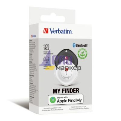 Проследяващо устройство Verbatim MYF-02 MyFinder Bluetooth Item Finder 2 pack Black/White