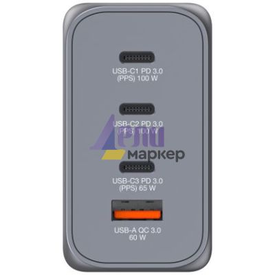 Зарядно устройство Verbatim GNC-200 GaN Charger 4 Port 200W USB A/C (EU/UK/US)