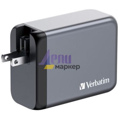 Зарядно устройство Verbatim GNC-200 GaN Charger 4 Port 200W USB A/C (EU/UK/US)