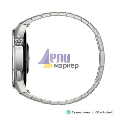 Часовник Huawei Watch GT5 Pro Vili-B29M, 1.43", Amoled, 466x466, PPI 326, BT5.2, BLE/BR/EDR, 524mAh, 40-meter free diving, HUAWEI TruSense System, ECG analysis, Battery life up to 14 days, Compatible with iOS and Android devices, Titanium