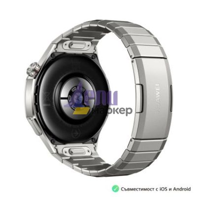 Часовник Huawei Watch GT5 Pro Vili-B29M, 1.43", Amoled, 466x466, PPI 326, BT5.2, BLE/BR/EDR, 524mAh, 40-meter free diving, HUAWEI TruSense System, ECG analysis, Battery life up to 14 days, Compatible with iOS and Android devices, Titanium