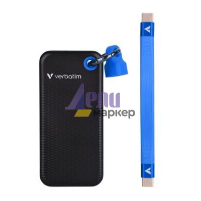 Твърд диск Verbatim Pocket SSD USB 3.2 Gen 2 1TB Black/Blue