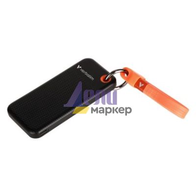 Твърд диск Verbatim Pocket SSD USB 3.2 Gen 2 1TB Black/Orange