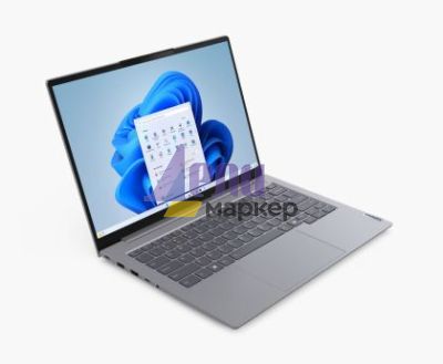 Лаптоп Lenovo ThinkBook 14 G7 AMD Ryzen 5 7535HS (up to 4.55GHz, 16MB), 16GB DDR5-4800, 512GB SSD, 14" WUXGA (1920x1200) IPS AG, AMD Radeon 660M Graphics, 1080p&IR Cam, Backlit KB, 3 cell, WLAN, BT, FPR, Win11Pro, 3Y CCI