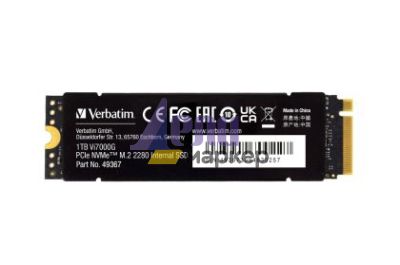 Твърд диск Verbatim Vi7000G Internal PCIe NVMe M.2 SSD 1TB