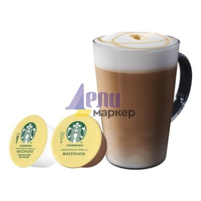 Кафе капсула Starbucks Vanilla Macchiato 12 бр., съвместими с Dolce Gusto