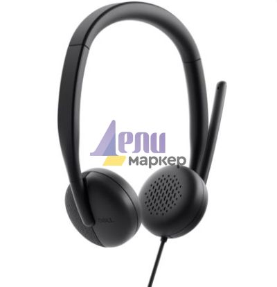 Слушалки Dell Wired Headset WH3024 + Dell Wired Headset Ear Cushions - HE324