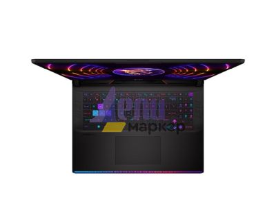 Лаптоп MSI Raider GE78 HX 13VH, RTX 4080, GDDR6 12GB, 17" 16:10 QHD+(2560x1600), 240Hz, IPS-level, i9-13950HX (24C/32T), DDR5 64GB 5600 (32GBx2), 2TB NVMe PCIe Gen4x4 SSD, 99 key per-key RGB 1.5mm, FHDCAM, 2Y, 4-Cell 99 Whr, Win 11 Home, 3.1 kg