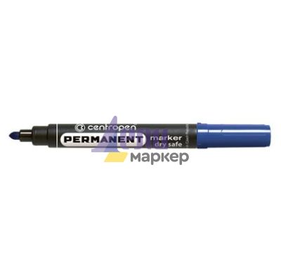 Перманентен маркер Centropen 8510 Объл връх 2.5 mm Син