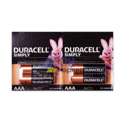 Батерия Duracell R03/AAA Алкална, 1.5V, 4 бр.