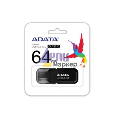 Памет ADATA UV240 64GB USB 2.0 Black
