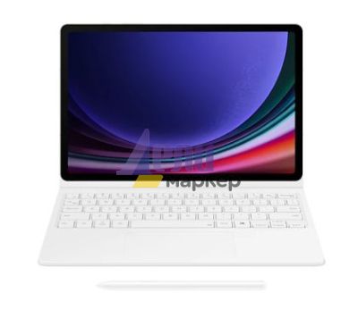 Клавиатура Samsung Tab S9/S9 FE Book Cover Keyboard White