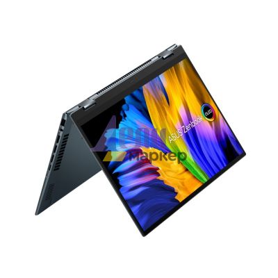 Лаптоп Asus Zenbook Flip OLED UP5401EA-OLED-KN721X, Numpad, Intel Core i7-1165G7 2.8 GHz (12M Cache, up to 4.7 GHz), OLED 14" WQXGA+ (2880 x 1800)16:10 Touch, 400Nits Glare, 16GB LPDDR4(ON BD), Intel Iris Xe, PCIEG3x2 512 GB SSD,Thunderbolt,TPM, Win 11 Pr