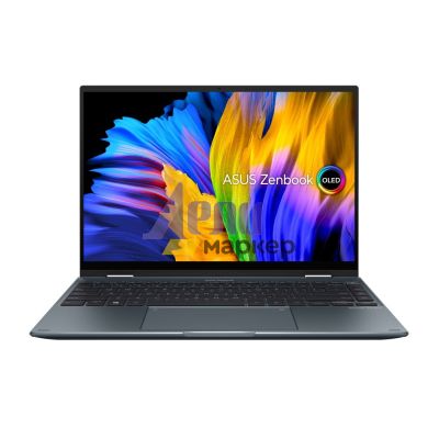 Лаптоп Asus Zenbook Flip OLED UP5401EA-OLED-KN721X, Numpad, Intel Core i7-1165G7 2.8 GHz (12M Cache, up to 4.7 GHz), OLED 14" WQXGA+ (2880 x 1800)16:10 Touch, 400Nits Glare, 16GB LPDDR4(ON BD), Intel Iris Xe, PCIEG3x2 512 GB SSD,Thunderbolt,TPM, Win 11 Pr