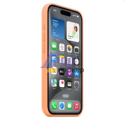 Калъф Apple iPhone 15 Pro Silicone Case with MagSafe - Orange Sorbet