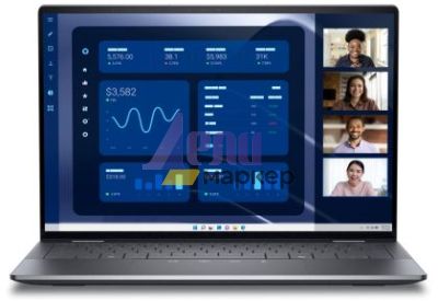 Лаптоп Dell Latitude 9450, Intel Core Ultra 7 165U (12 MB Cache, up to 4.9 GHz), 2in1, 14" QHD+(2560x1600), IPS Touch, AS,AR, 32GB on board 7467 MT/s LPDDR5, 1TB SSD PCIe M.2, Intel Graphics, FHD IR Cam , WiFi 7, FPR, Backlit, Win 11 Pro, 3Y PS