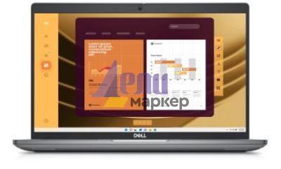 Лаптоп Dell Latitude 5450, Intel Core Ultra 7 165U vPro (12 MB cache, 12 cores, up to 4.9 GHz Turbo), 14.0" FHD (1920x1080) IPS, AG, 16 GB: 2 x 8 GB, DDR5, 5600 MT/s, 512 GB, SSD PCIe M.2, Intel Graphics, FHD IR Cam and Mic, Wi-Fi 6E, Backlit Kb, Win 11 P