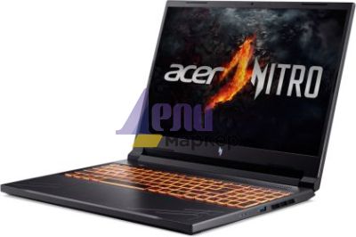 Лаптоп Acer Nitro 16, ANV16-71-71N0, Intel Core i7-14650HX (up to 5.2GHz, 30MB), 16" FHD IPS up to 165Hz SlimBezel, 16GB DDR5(1 slot free), 1024GB PCIe NVMe SSD, GeForce RTX 4060 8GB GDDR6, Wi-Fi 6 AX201+BT5.1, Killer E2650, HD Cam, KB Backlight, No OS, B