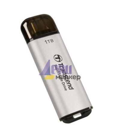 Твърд диск Transcend 1TB, USB External SSD, ESD300S, USB 10Gbps, Type C, Silver