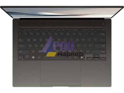 Лаптоп Asus Zenbook S UX5406SA-PZ281X, INTEL LNL Ultra 7 32GB, 14" OLED (WQXGA+(WQ+) 2880X1800 16:10), 32GB LPDDR5X (16 GB on BD),1TB SSD, Backlit Chiclet Keyboard, Windows 11 Pro,Zumaia Gray