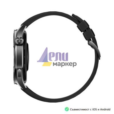 Часовник Huawei Watch GT5 Vili-B19F, 1.43", Amoled 466x466 PPI 326, BT5.2 BLE/BR/EDR, 5ATM, 524mAh, Screenshot sharing, support message input, message notifications, Battery life up to 14 days, Compatible with iOS and Android devices, Black Fluoroelastome