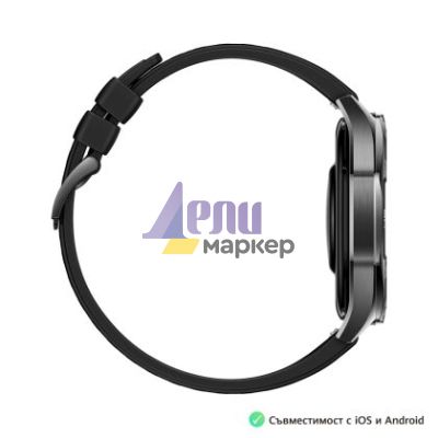 Часовник Huawei Watch GT5 Vili-B19F, 1.43", Amoled 466x466 PPI 326, BT5.2 BLE/BR/EDR, 5ATM, 524mAh, Screenshot sharing, support message input, message notifications, Battery life up to 14 days, Compatible with iOS and Android devices, Black Fluoroelastome