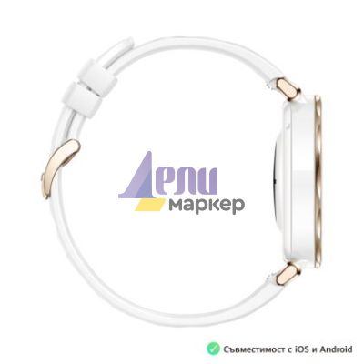 Часовник Huawei Watch GT5 Pro Jana-B29F, 1.32" Amoled 466x466, PPI 352, BT5.2, BLE/BR/EDR, 323mAh, 40-meter free diving, HUAWEI TruSense System, ECG analysis, Battery life up to 7 days, Compatible with iOS and Android devices, White Fluoroelastomer