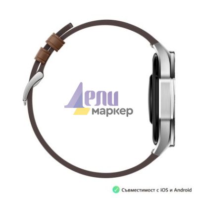 Часовник Huawei Watch GT5 Vili-B19L, 1.43", Amoled 466x466 PPI 326, BT5.2 BLE/BR/EDR, 5ATM, 524mAh, Screenshot sharing, support message input, message notifications, Battery life up to 14 days, Compatible with iOS and Android devices, Brown Leather