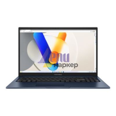 Лаптоп Asus Vivobook X1504VA-BQ1647, Intel Core i5-1334U 1.3 GHz (12MB Cache, up to 4.6 GHz, 10 cores, 12 Threads), 15.6" FHD,(1920x1080),16GB DDR4, SSD 512GB, No OS, Quiet Blue