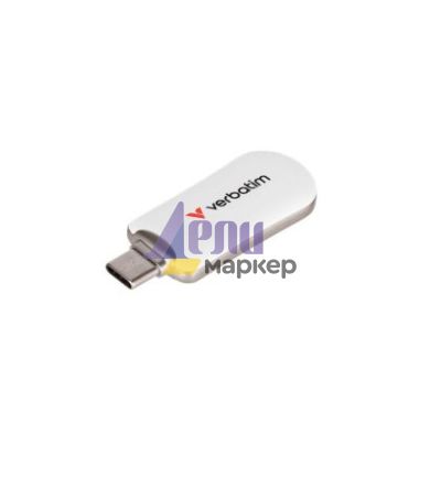 Памет Verbatim Plectra USB-C Flash Drive White 128GB