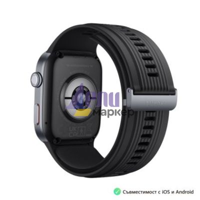 Часовник Huawei Watch D2 LCA-B10, Black , 1.82" Amoled, Airbag/Strap Size 26mm, Ambulatory 24H Blood Pressure, HR monitoring PPG 6.0, Rotating crown, IP68, Speaker&Micophone, Dual-band, Battery 524mAh