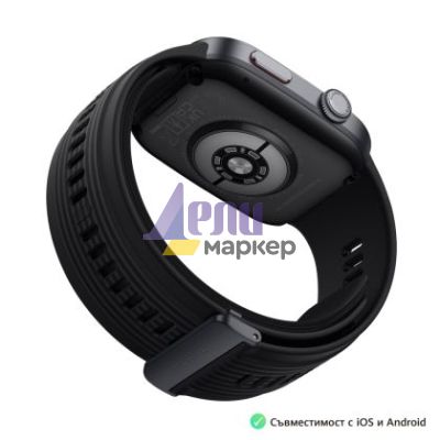 Часовник Huawei Watch D2 LCA-B10, Black , 1.82" Amoled, Airbag/Strap Size 26mm, Ambulatory 24H Blood Pressure, HR monitoring PPG 6.0, Rotating crown, IP68, Speaker&Micophone, Dual-band, Battery 524mAh