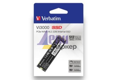 Твърд диск Verbatim Vi3000 Internal PCIe NVMe M.2 SSD 512GB