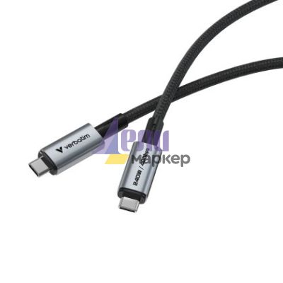 Кабел Verbatim Sync & Charge USB-C to USB-C 240W 40 Gbps 120 cm