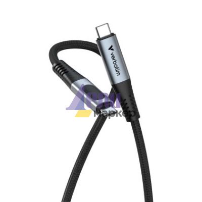 Кабел Verbatim Sync & Charge USB C to USB C 100W Display 120 cm